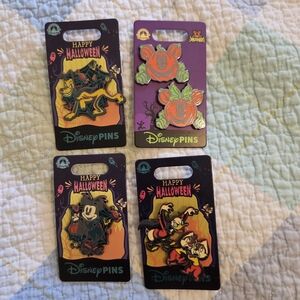 Disney Halloween Collector's Pins Official And NWT!
